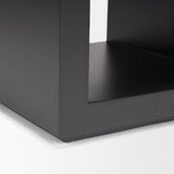 Vondra Matte Black Metal w/ Open Shelves Side table from Mercana - Luna Furniture