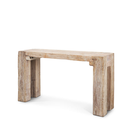 McArthur Whitewash Reclaimed Wood Console Table from Mercana - Luna Furniture