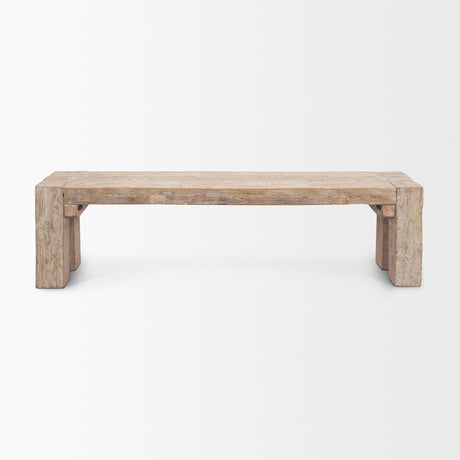 McArthur Whitewash Reclaimed Wood Bench from Mercana - Luna Furniture
