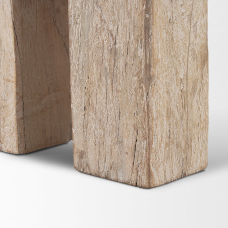 McArthur Whitewash Reclaimed Wood Bench from Mercana - Luna Furniture