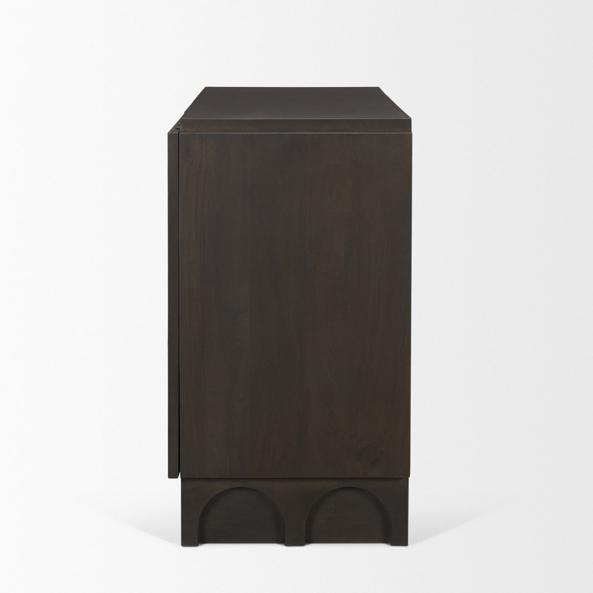 Wagner Dark Brown Wood w/ Arched Design Accent Cabinet from Mercana - Luna Furniture