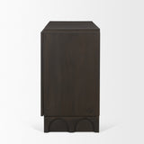 Wagner Dark Brown Wood w/ Arched Design Accent Cabinet from Mercana - Luna Furniture