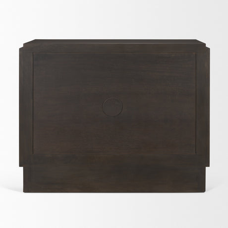Wagner Dark Brown Wood w/ Arched Design Accent Cabinet from Mercana - Luna Furniture