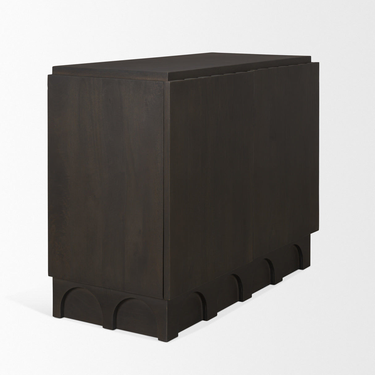 Wagner Dark Brown Wood w/ Arched Design Accent Cabinet from Mercana - Luna Furniture