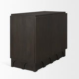 Wagner Dark Brown Wood w/ Arched Design Accent Cabinet from Mercana - Luna Furniture