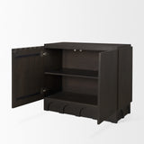 Wagner Dark Brown Wood w/ Arched Design Accent Cabinet from Mercana - Luna Furniture