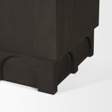 Wagner Dark Brown Wood w/ Arched Design Accent Cabinet from Mercana - Luna Furniture