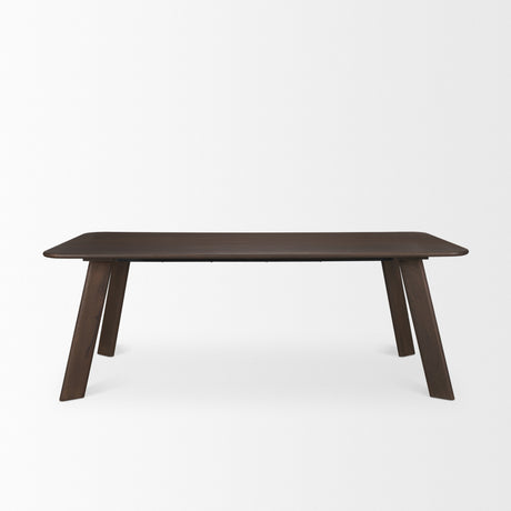 Welborn 84" Dark Brown Wood Rectangular Dining Table from Mercana - Luna Furniture