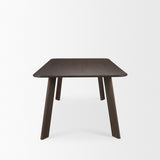 Welborn 84" Dark Brown Wood Rectangular Dining Table from Mercana - Luna Furniture