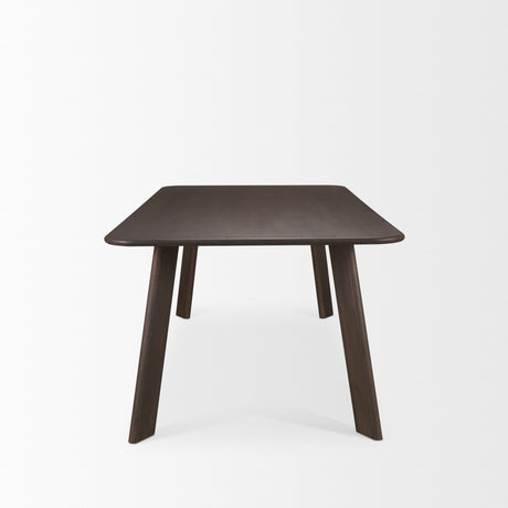 Welborn 84" Dark Brown Wood Rectangular Dining Table from Mercana - Luna Furniture