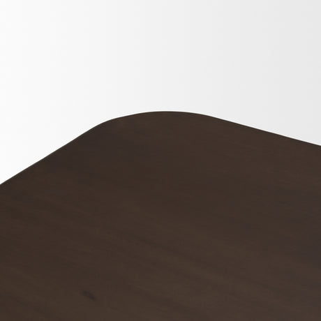 Welborn 84" Dark Brown Wood Rectangular Dining Table from Mercana - Luna Furniture