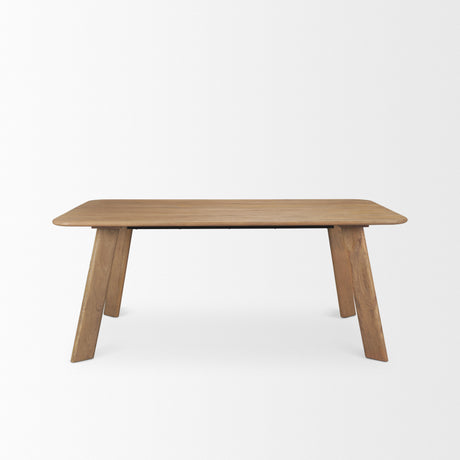 Welborn 72" Light Brown Wood Rectangular Dining Table from Mercana - Luna Furniture
