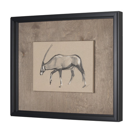 African Animal Study II by Mercana Studio a Hand Embellished Framed Art Print from Mercana - Luna Furniture