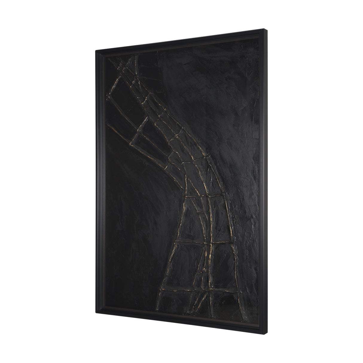 Descent I by Studio M a handmade Original Framed 3D Textured Artwork under Glass from Mercana - Luna Furniture