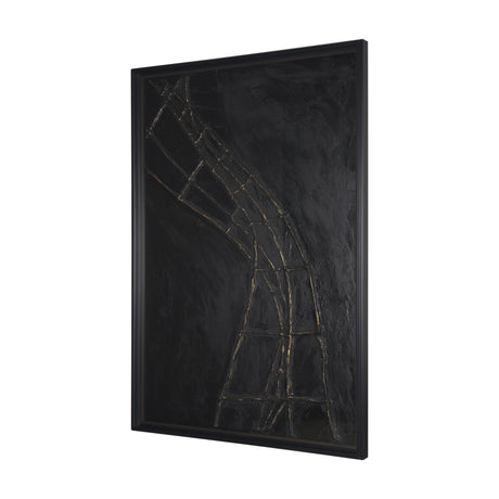 Descent I by Studio M a handmade Original Framed 3D Textured Artwork under Glass from Mercana - Luna Furniture