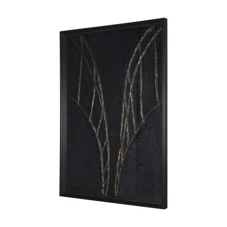 Descent II by Studio M a handmade Original Framed 3D Textured Artwork under Glass from Mercana - Luna Furniture