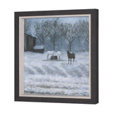 Winter On The Farm I by Mercana Studio a Hand Embellished Framed Art Print from Mercana - Luna Furniture