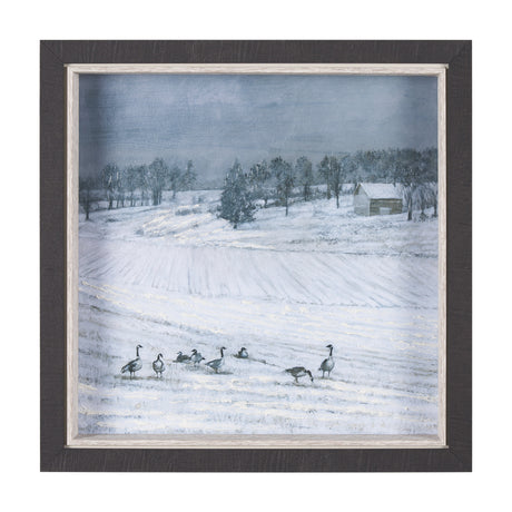 Winter On The Farm IV by Mercana Studio a Hand Embellished Framed Art Print from Mercana - Luna Furniture