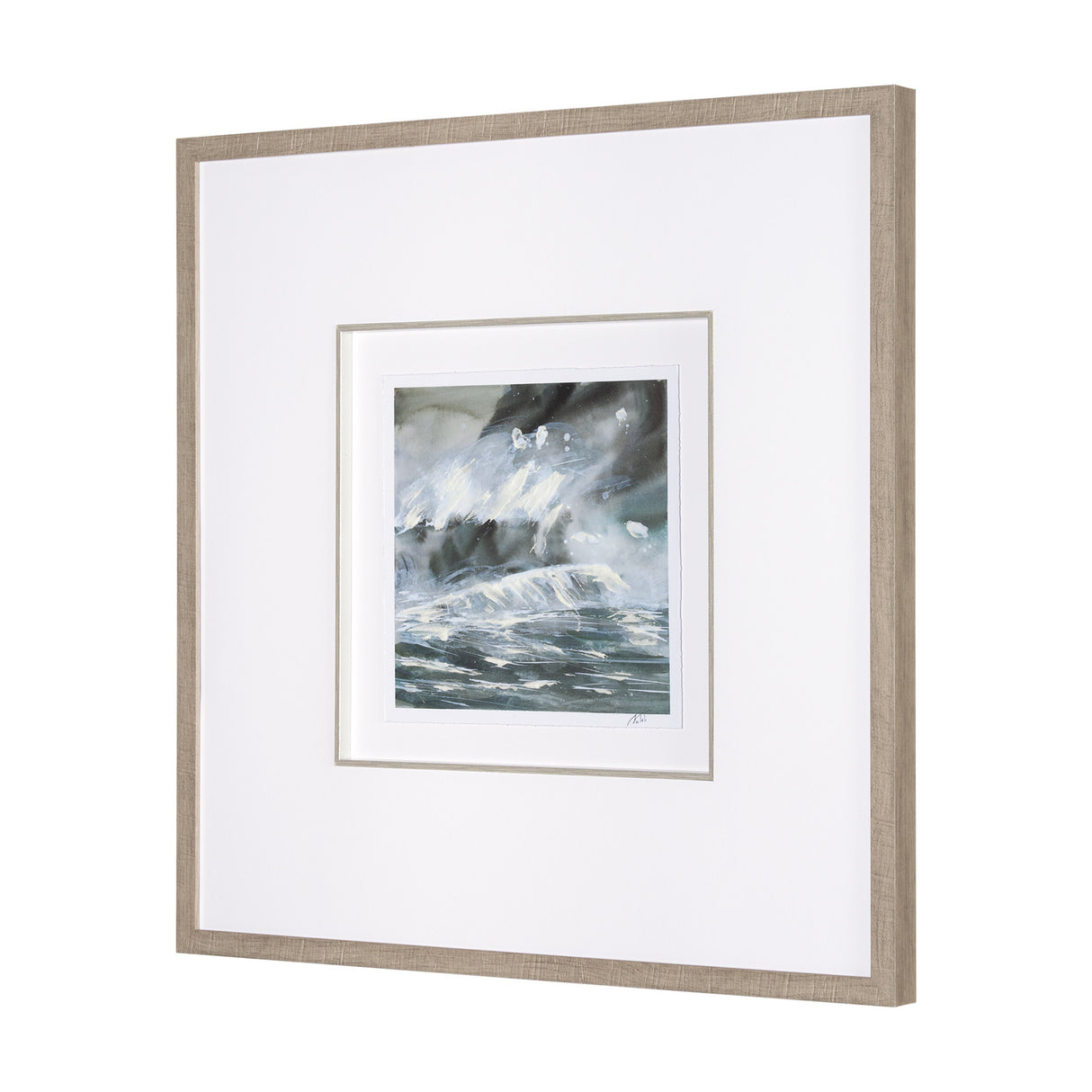 Stormy Coast III by Mercana Studio a Hand Embellished Framed Art Print Matted under Glass from Mercana - Luna Furniture
