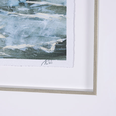 Stormy Coast IV by Mercana Studio a Hand Embellished Framed Art Print Matted under Glass from Mercana - Luna Furniture