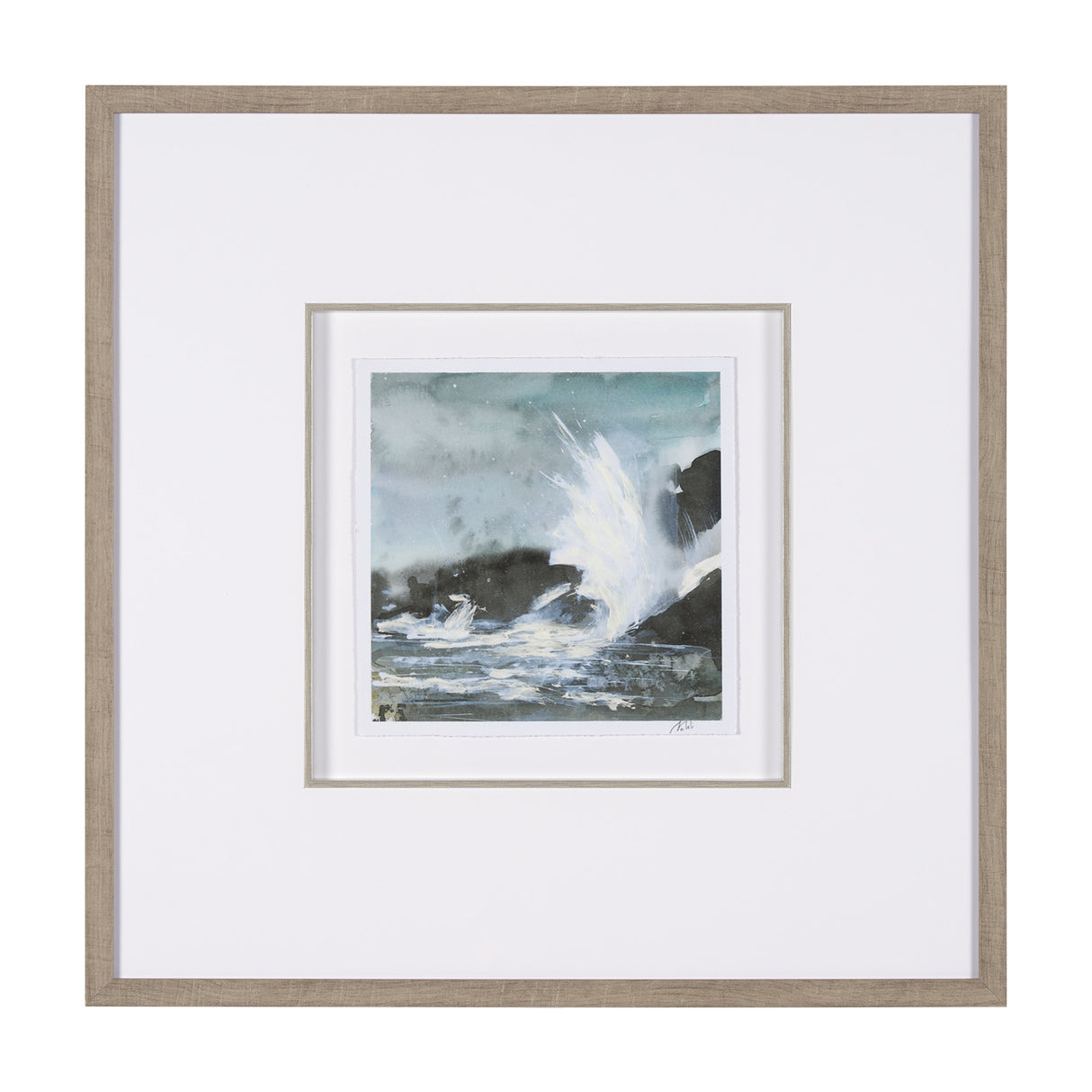 Stormy Coast V by Mercana Studio a Hand Embellished Framed Art Print Matted under Glass from Mercana - Luna Furniture