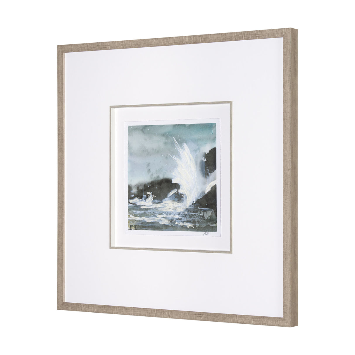 Stormy Coast V by Mercana Studio a Hand Embellished Framed Art Print Matted under Glass from Mercana - Luna Furniture