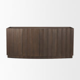 Swanson Dark Brown Wooden Scalloped Sideboard from Mercana - Luna Furniture