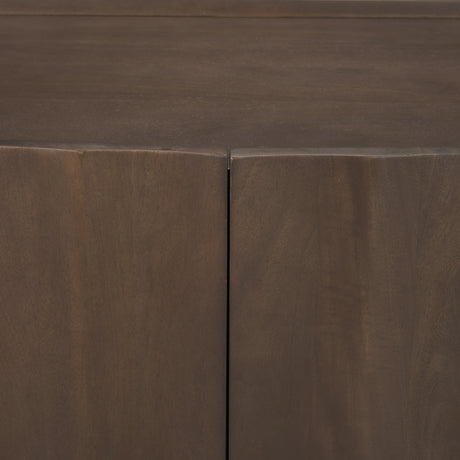 Swanson Dark Brown Wooden Scalloped Sideboard from Mercana - Luna Furniture