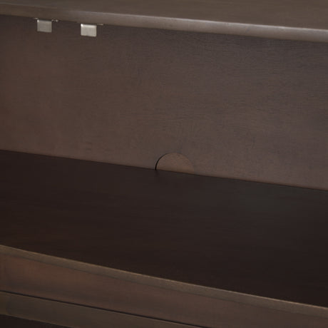 Swanson Dark Brown Wooden Scalloped Sideboard from Mercana - Luna Furniture