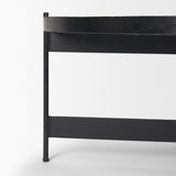 Wade Travertine Marble w/ Matte Black Metal Coffee Tables from Mercana - Luna Furniture