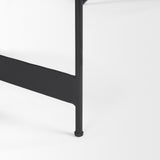 Wade Travertine Marble w/ Matte Black Metal Coffee Tables from Mercana - Luna Furniture