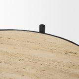 Wade Travertine Marble w/ Matte Black Metal End Tables from Mercana - Luna Furniture