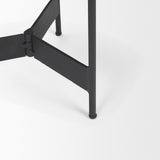 Wade Travertine Marble w/ Matte Black Metal End Tables from Mercana - Luna Furniture