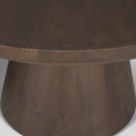 Takoda Dark Brown Wood Tapered Drum Nesting Coffee Tables from Mercana - Luna Furniture