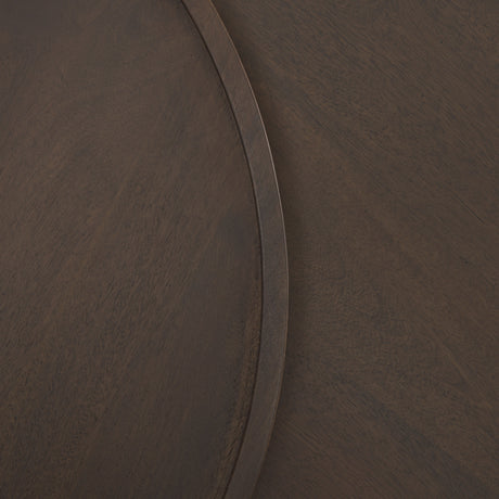 Takoda Dark Brown Wood Tapered Drum Nesting Coffee Tables from Mercana - Luna Furniture