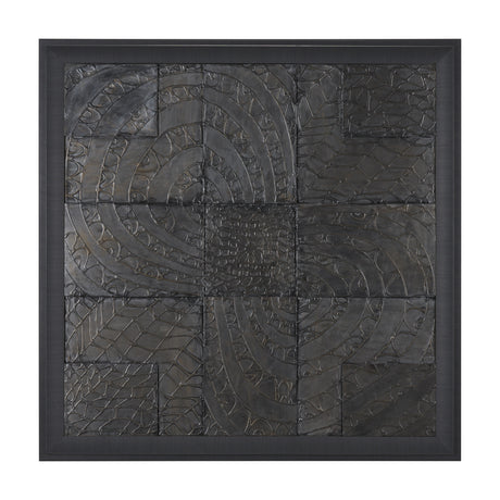 Layered Alloy I by Studio M a handmade Original 3D Textured Framed Artwork from Mercana - Luna Furniture