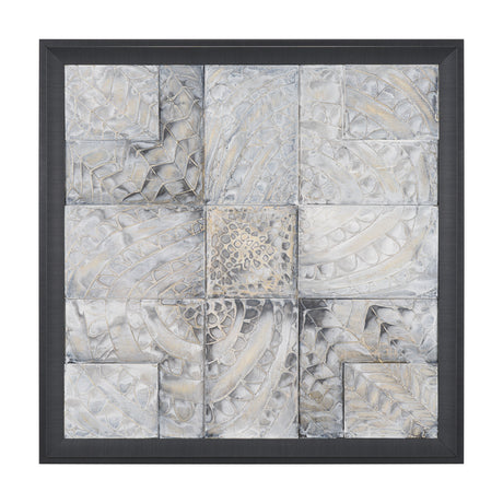Layered Alloy II by Studio M a handmade Original 3D Textured Framed Artwork from Mercana - Luna Furniture
