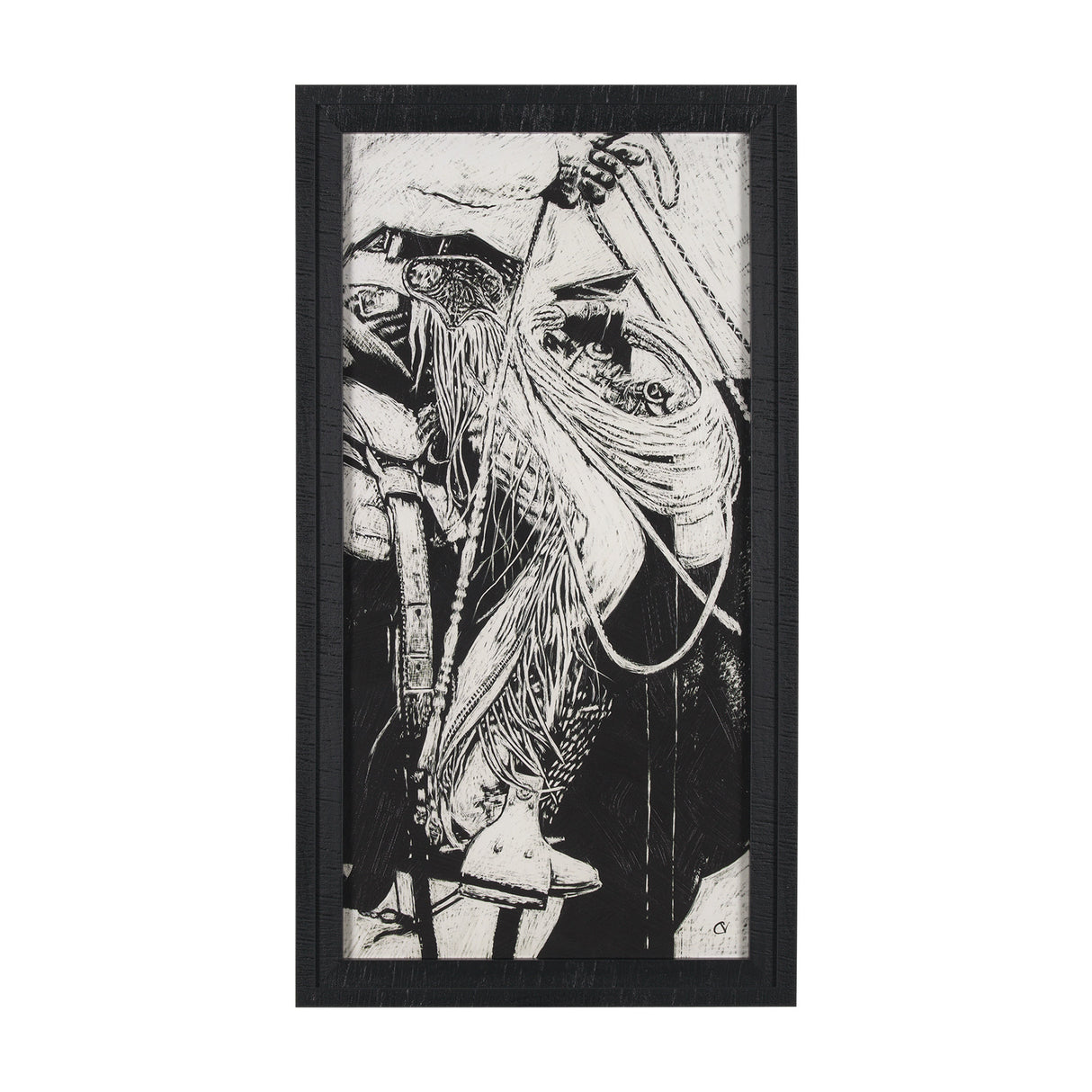 Saddled Up I by Mercana Studio a Hand Embellished Framed Art Print from Mercana - Luna Furniture