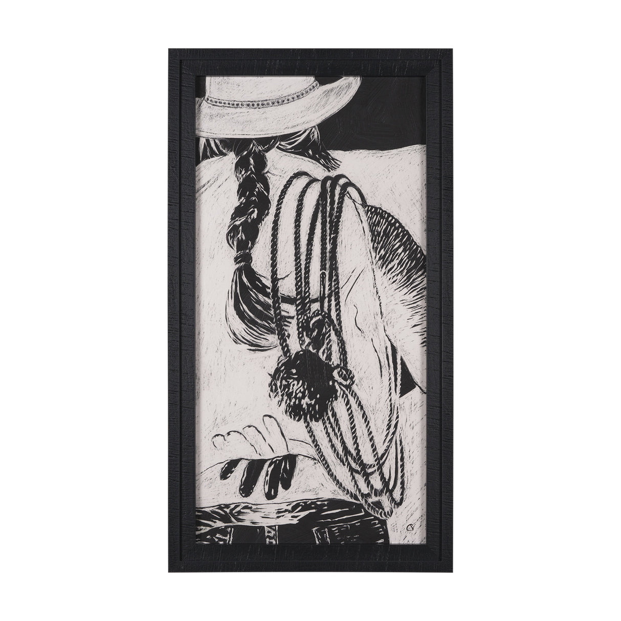 Saddled Up III by Mercana Studio a Hand Embellished Framed Art Print from Mercana - Luna Furniture