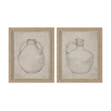 Handled Jug Sketch (Set of 2) by Mercana Studio a Hand Embellished Framed Art Print from Mercana - Luna Furniture