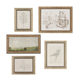 Soft Shadows (Set of 5) by Mercana Studio a Hand Embellished Framed Art Print from Mercana - Luna Furniture