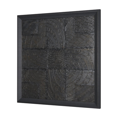 Layered Alloy I by Studio M a handmade Original 3D Textured Framed Artwork from Mercana - Luna Furniture