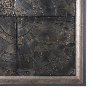 Layered Alloy I by Studio M a handmade Original 3D Textured Framed Artwork from Mercana - Luna Furniture