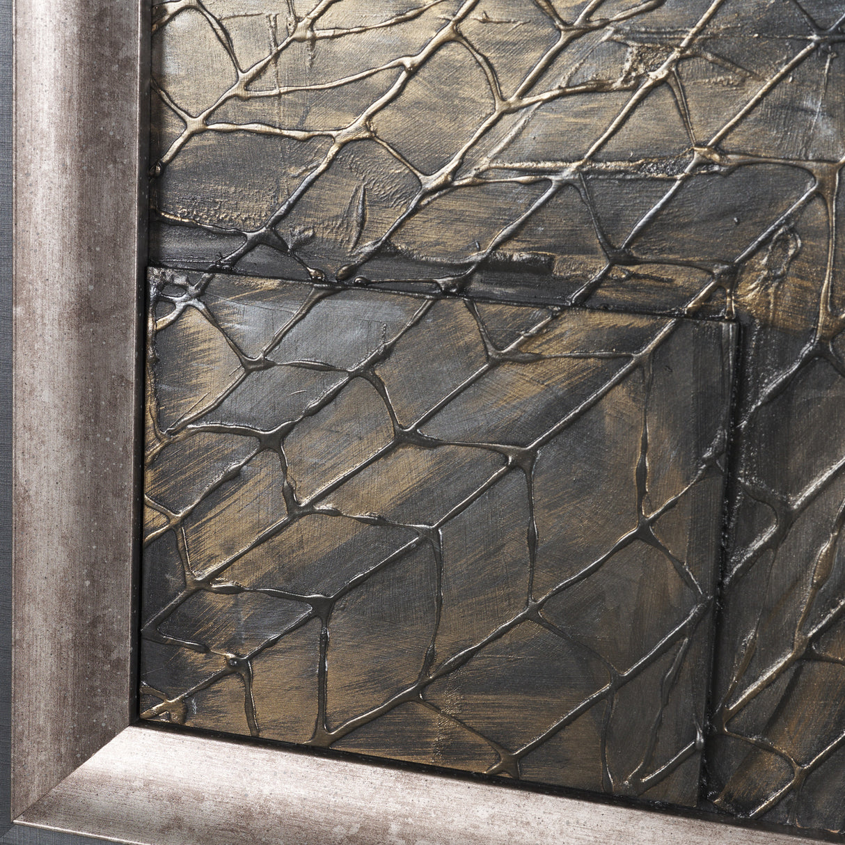 Layered Alloy I by Studio M a handmade Original 3D Textured Framed Artwork from Mercana - Luna Furniture