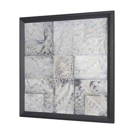 Layered Alloy II by Studio M a handmade Original 3D Textured Framed Artwork from Mercana - Luna Furniture