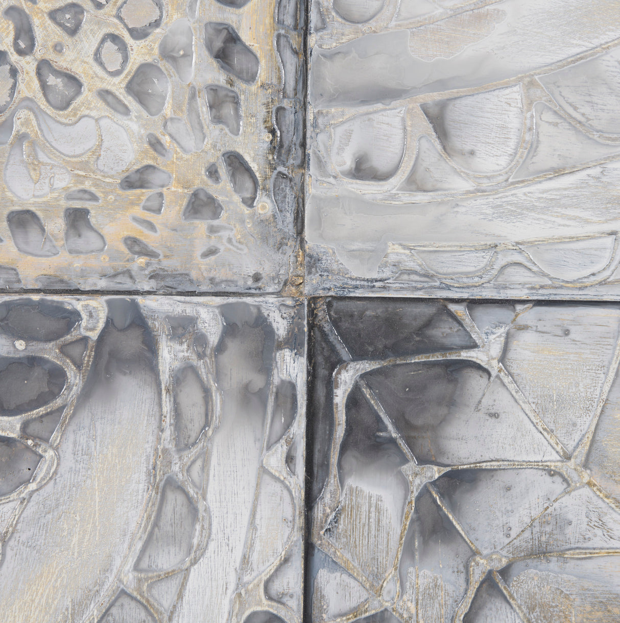 Layered Alloy II by Studio M a handmade Original 3D Textured Framed Artwork from Mercana - Luna Furniture