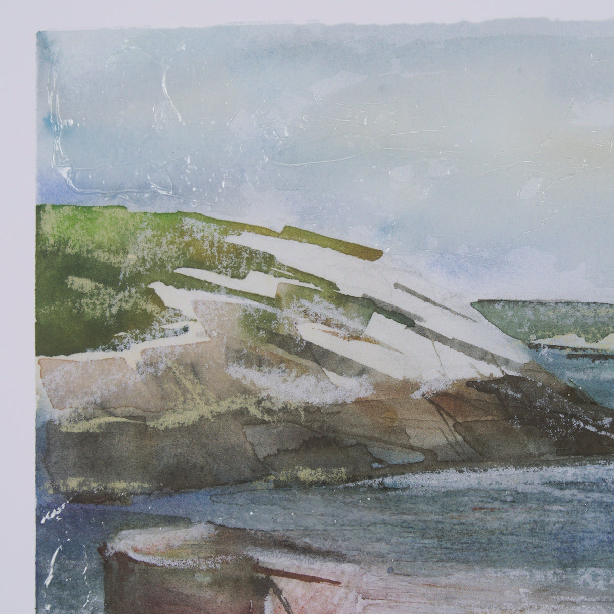 East Coast View IV by Mercana Studio a Hand Embellished Framed Art Print Matted under Glass from Mercana - Luna Furniture