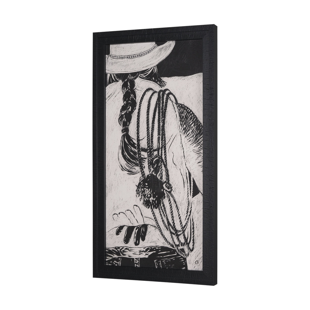 Saddled Up III by Mercana Studio a Hand Embellished Framed Art Print from Mercana - Luna Furniture