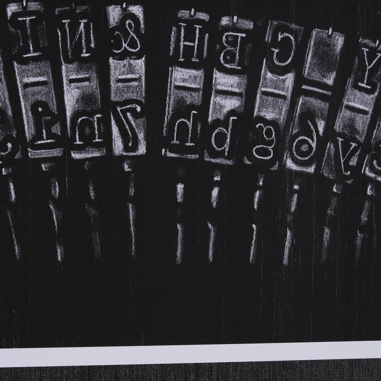 Antique Typewriter Bars by Ethan Harper Hand Embellished Textured Framed Photo Art Print Matted unde from Mercana - Luna Furniture
