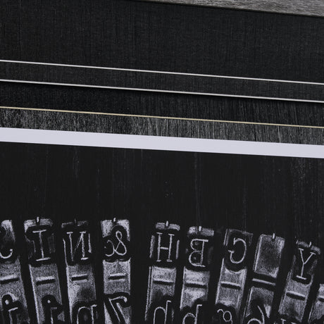 Antique Typewriter Bars by Ethan Harper Hand Embellished Textured Framed Photo Art Print Matted unde from Mercana - Luna Furniture